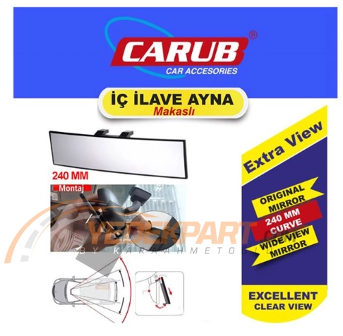 AYNA İÇ İLAVE MAKASLI BOMBE CAM VAKUM (240MM)