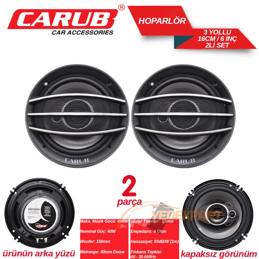 HOPARLÖR 16CM  KAPAKLI  400W