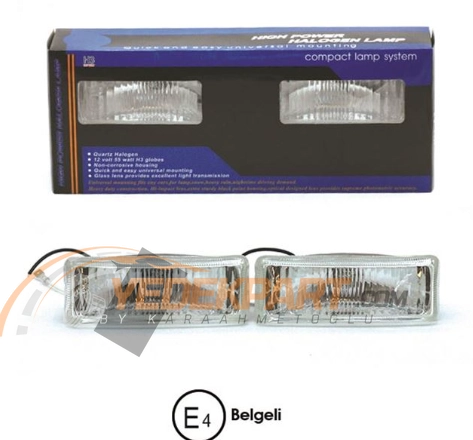 SİS LAMBASI DİKDÖRTGEN 13x4 CM BEYAZ 12V H3