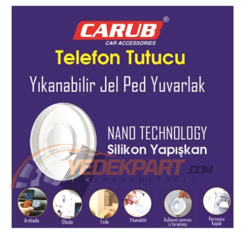 TELEFON TUTUCU JEL PED UNİVERSAL YUVARLAKşeffaf