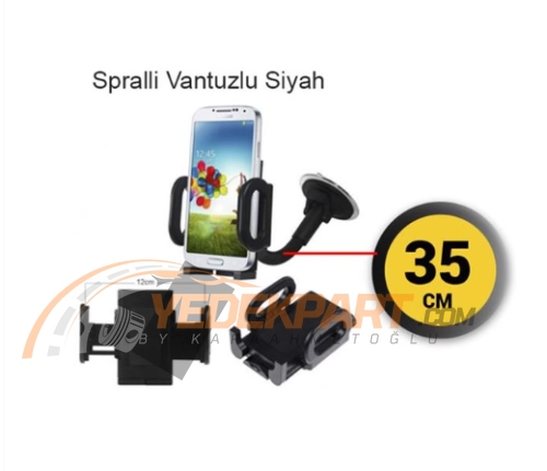 TELEFON TUTUCU 35CM SPRALLİ VANTUZLU VAKUM