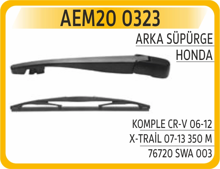 ARKA CAM SÜPÜRGE KOMPLE RAV 4 06-12X-TRAİL 07-13 350 M