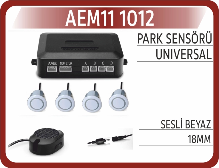 PARK SENSÖRÜ SESLİ BEYAZ18MM