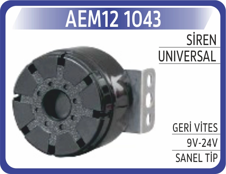 GERİ VİTES KORNASI 9V-24V SANEL TİP SİREN