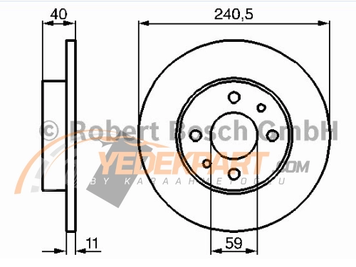 FREN AYNASI ARKA DUZ 2405 MM FIAT TEMPRA-TIPO 20 ALFA ROMEO 145-146-155