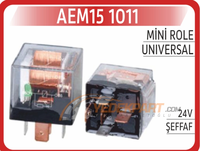 MİNİ ROLE 24V ŞEFFAF