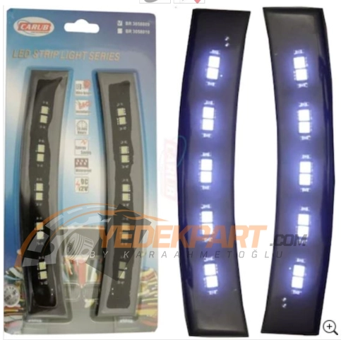 DEKOR LAMBA ESNEK 12V LEDLİ  16.5X3 CM KARBON