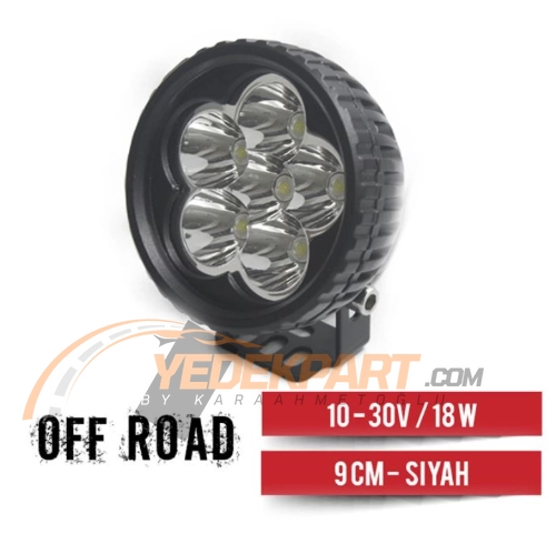 SİS LAMBASI LEDLİ OFF-ROAD 10-30V 18W YUVARLAK 9CM