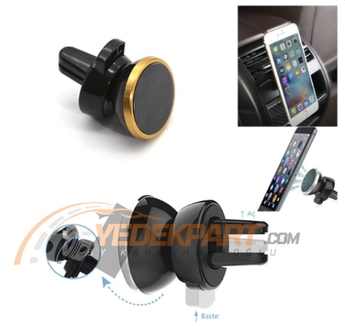 TELEFON TUTUCU MIKNATISLI HAVALANDIRMA GOLD