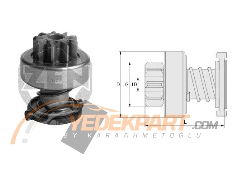 MARŞ DİŞLİSİ BOSCH TİP 9 D. IVECO DEUTZ KHD ATLAS