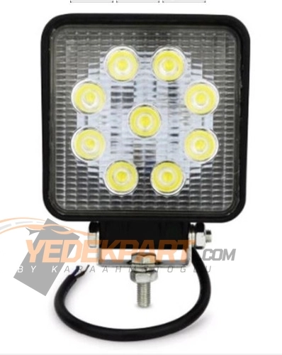 ÇALIŞMA LAMBASI 9 LEDLİ KARE 27W (POWER LED)
