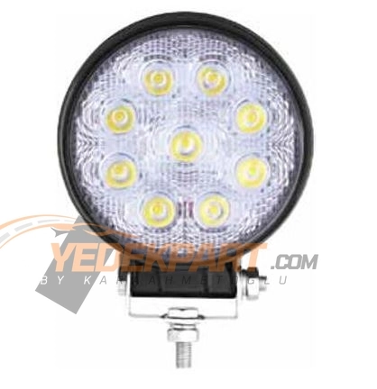 ÇALIŞMA LAMBASI 9 LEDLİ YUVARLAK 27W (POWER LED)