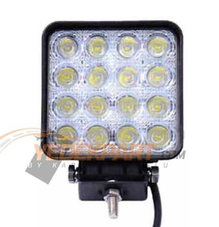 ÇALIŞMA LAMBASI 16 LEDLİ KARE 48W (POWER LED)