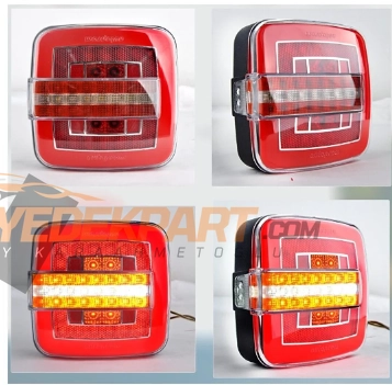 12V KARE NEON LED 7 FONK. DİNAMİK STOP LAMBASI