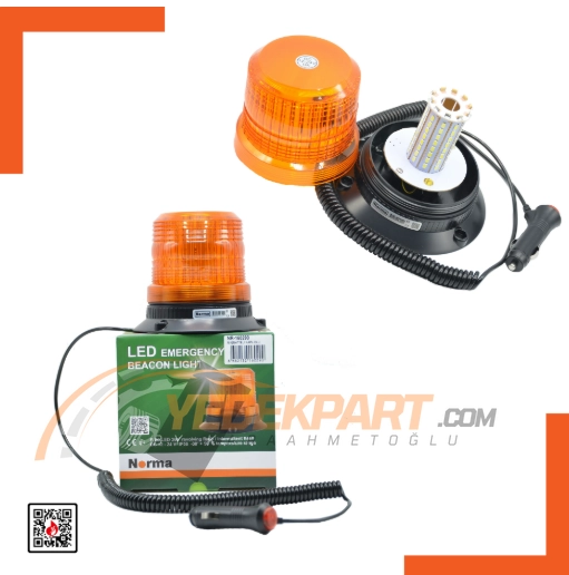 ÇAKAR DÖNER LAMBA 80 LED12-24 VOLT MIKNATISLI KABLOLU