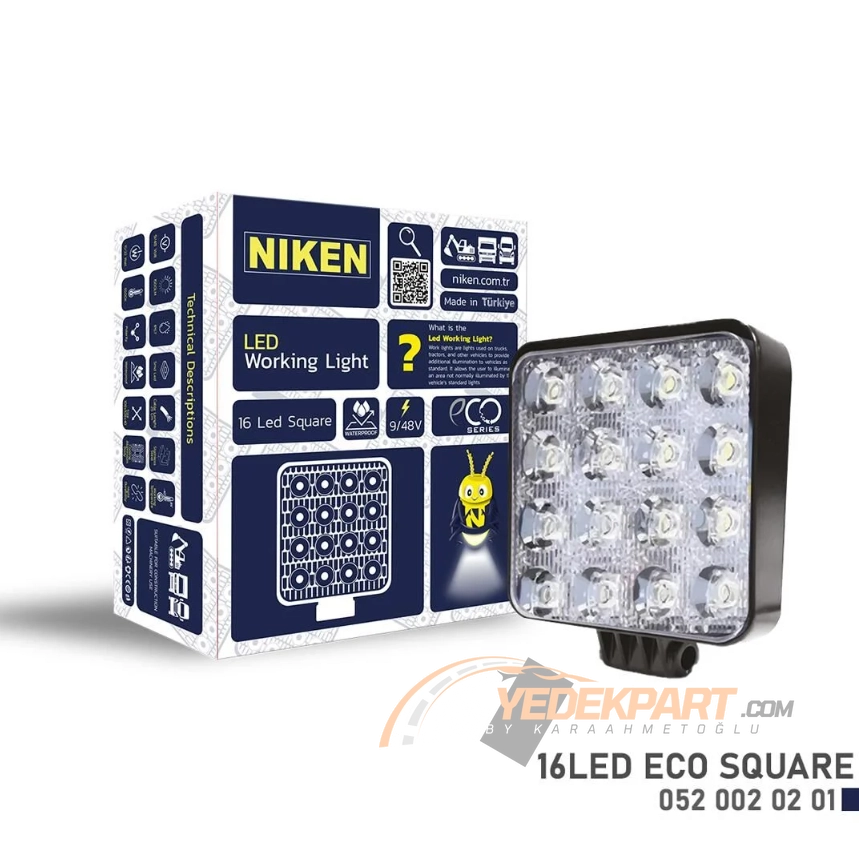 ÇALIŞMA LAMBASI ECO 16 LED KARE