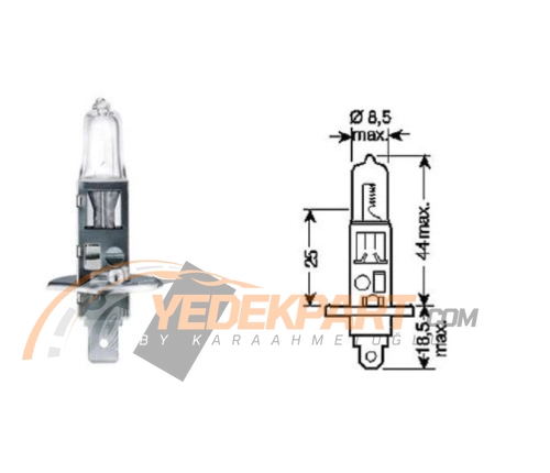 12V H1 55W STANDART TEK FLAMANLI FAR AMPULÜ