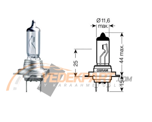 12V H7 55W STANDART TEK FLAMANLI FAR AMPULÜ