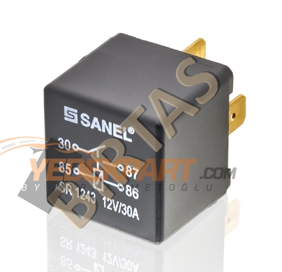 ROLE 12V. 30A. 4 UÇLU MİNİ