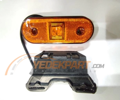SIDE MARKER LAMBA OVAL TİP SARI- BRAKETLİ