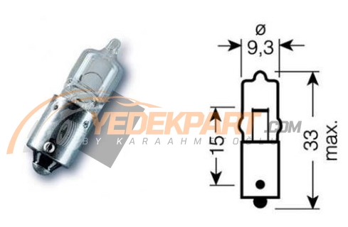 12V H10W HALOGEN PARK AMPULÜ