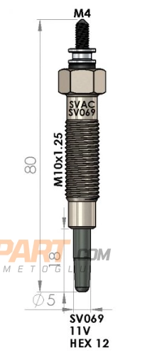 ISITMA BUJİSİ 11V MITSUBISHI L200-L300 YM 98-02 GJ53MI, BERU 0100226383, 0100226511, BOSCH 0250202092, 0250312007,HKT CP07, PM167, PT167, NGK CY-07, C