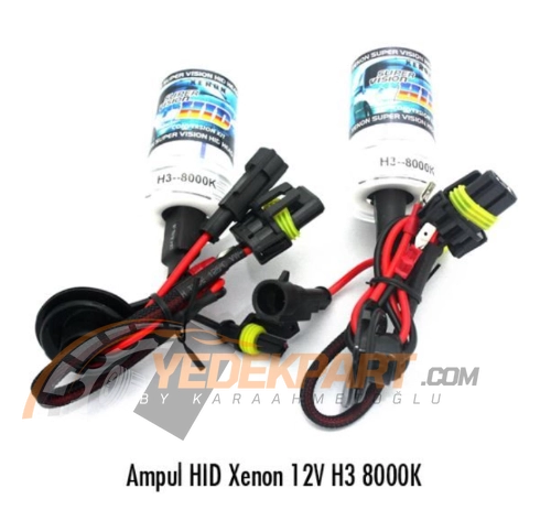 XENON H3 AMPUL 8000K