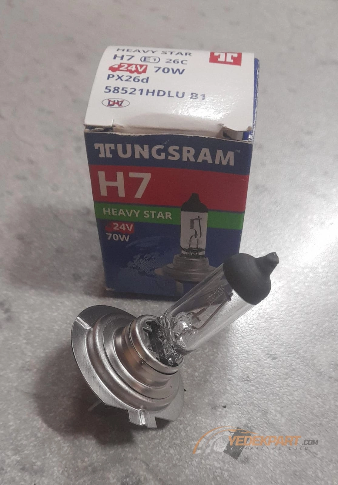 24V H7 70W AMPUL UZUN ÖMÜRLÜ PX26D