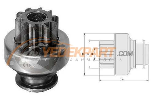MARŞ DİŞLİSİ LUCAS T. 10D  DODGE 250-MF TRK. DÖNÜK