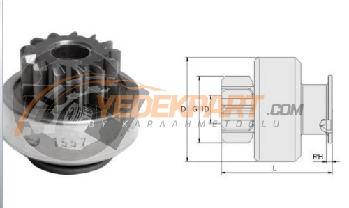 MARŞ DİŞLİSİ HITACHI T. 13D OPEL VECTRA-ASTRA