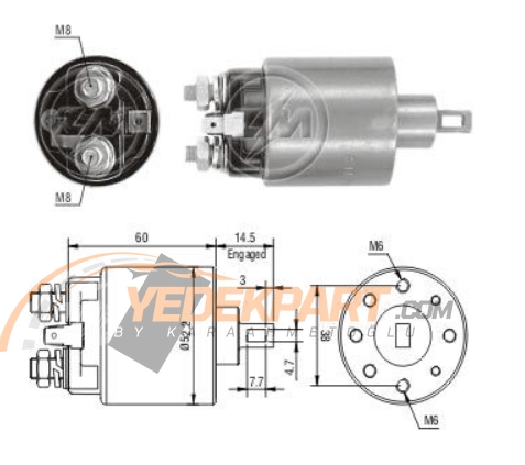 MARŞ OTOMATİĞİ HITACHI 12V NISSAN MICRA SUNNY ZM711, SNLS624, 211427502, 211467503, 211477505, 133044